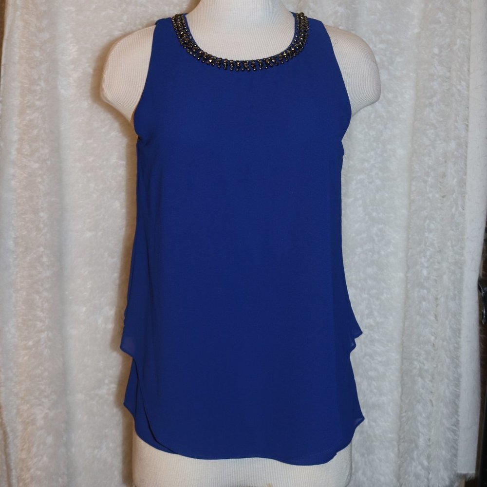 aina be ladies blue top size small